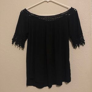 Black Off-The-Shoulder Top